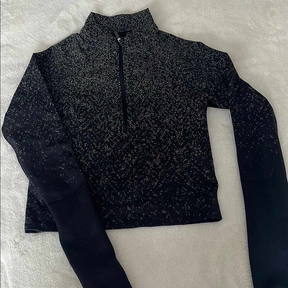 Black and Gray Quarter-Zip Pullover